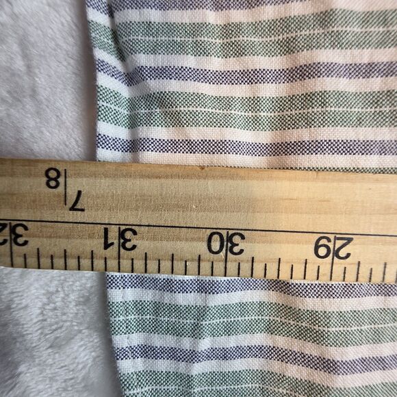 Ralph Lauren Men’s 17.5 34/35 Blue- Green Striped Classic Fit Long Sleeve Shirt - Picture 7 of 7